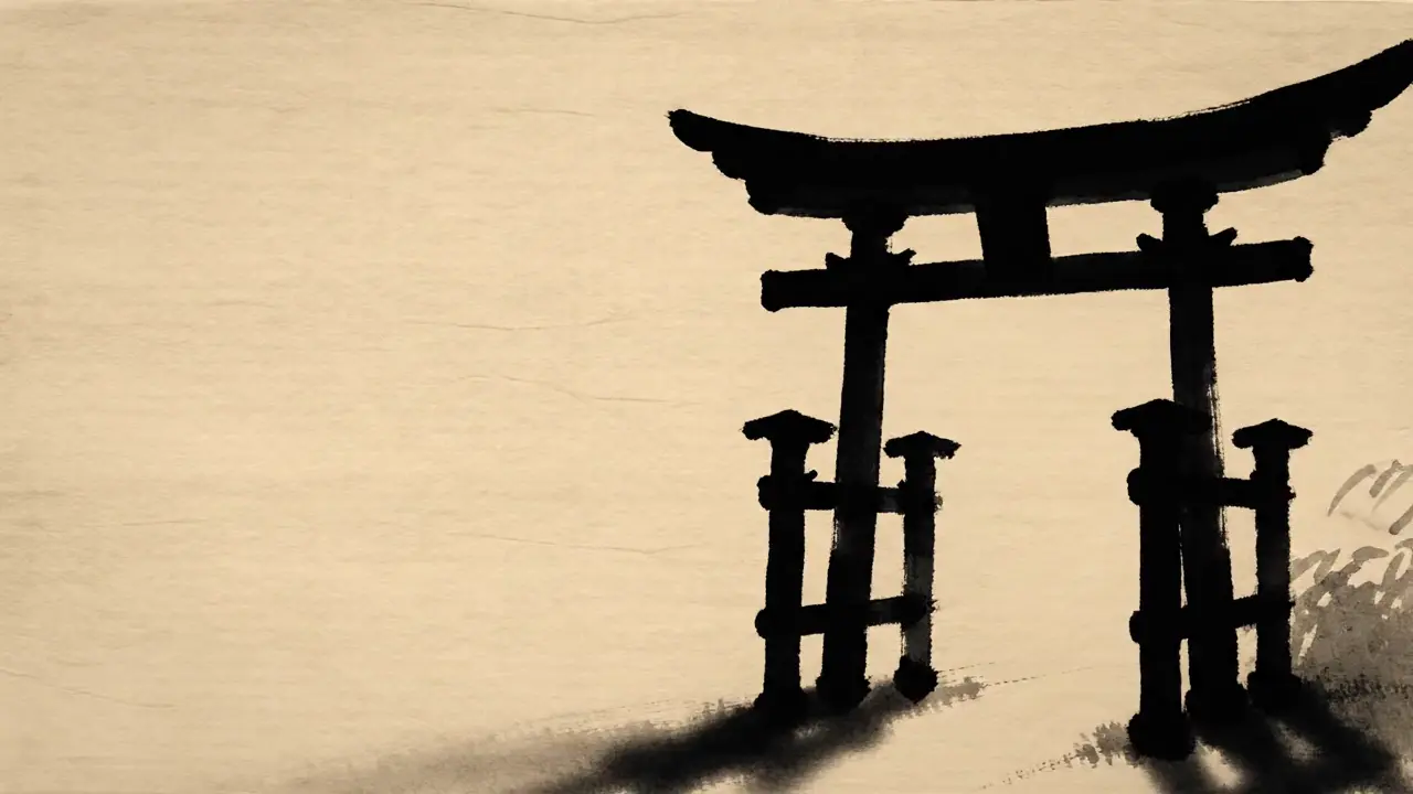 Sumi-e ink brush illustration representing Idea Forge Studios services